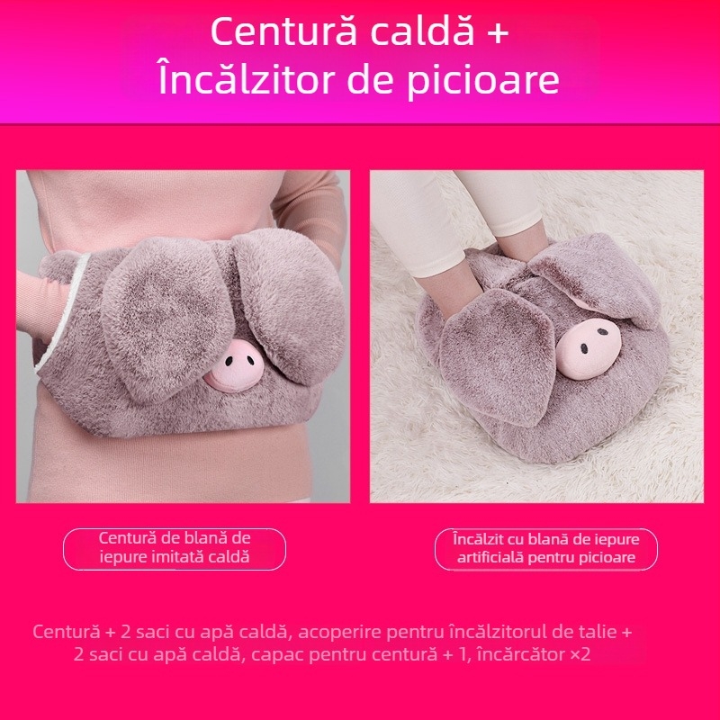 Papuci de casă încălziți cu încărcare USB, talpă încălzită, din piele naturală, unisex