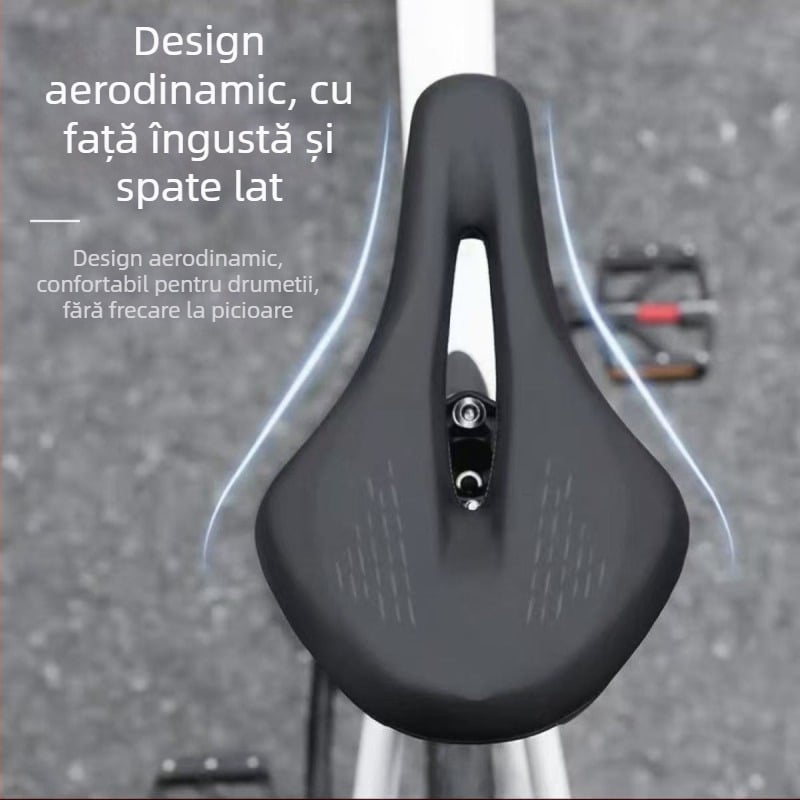 Șa de bicicletă L.m Lm-d02 pentru biciclete de munte, design respirabil cu structură goală, burete cu densitate mare anti-alunecare, PU și oțel cu conținut ridicat de carbon