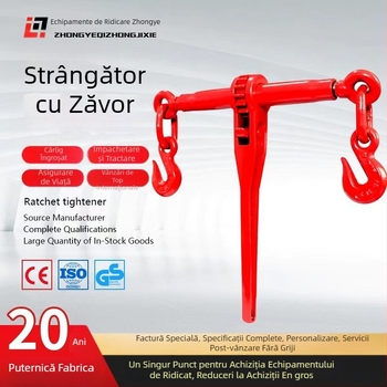 Strângător cu clichet pentru lanț de camion — manual, cârlig dublu, oțel mangan G80, OEM