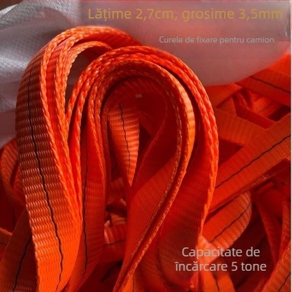 Bandă de legare din poliester, capacitate 5 tone, fixare manuală, transport, lungime personalizabilă