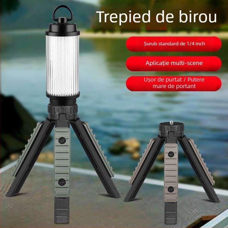 ZJ01 Suport multifuncțional tip trepied pentru iluminat exterior, utilizare pe birou/în mână — acoperire 31–40 m², adaptor de extindere, suport pentru live streaming, fotografie și proiector