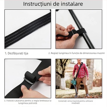 Taohua Curea de umăr pentru mașina de tuns iarba – curea rezistentă din amestec nylon/poliester, Velcro din nylon