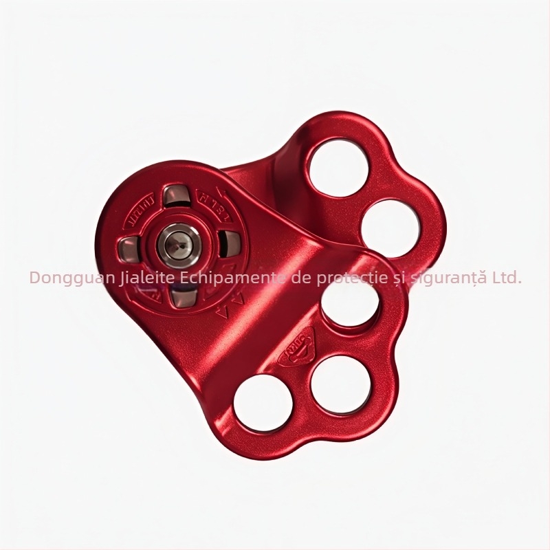 Pulie cu 3 găuri pentru lucru în aer liber la înălțime și alpinism — aluminiu de aviație