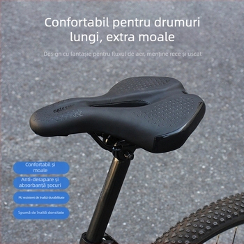 Șa de bicicletă CYCLE ZONE, model cu șine duble, piele PU antiderapantă și burete cu densitate mare, potrivită pentru biciclete de munte și de șosea.