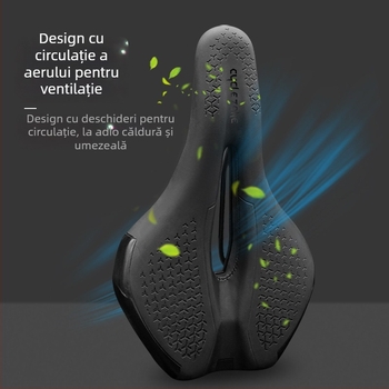 Șa de bicicletă CYCLE ZONE, model cu șine duble, piele PU antiderapantă și burete cu densitate mare, potrivită pentru biciclete de munte și de șosea.