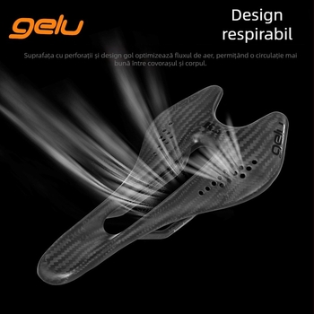 Șa de bicicletă Gelu K.3+ cu bază din fibră de carbon