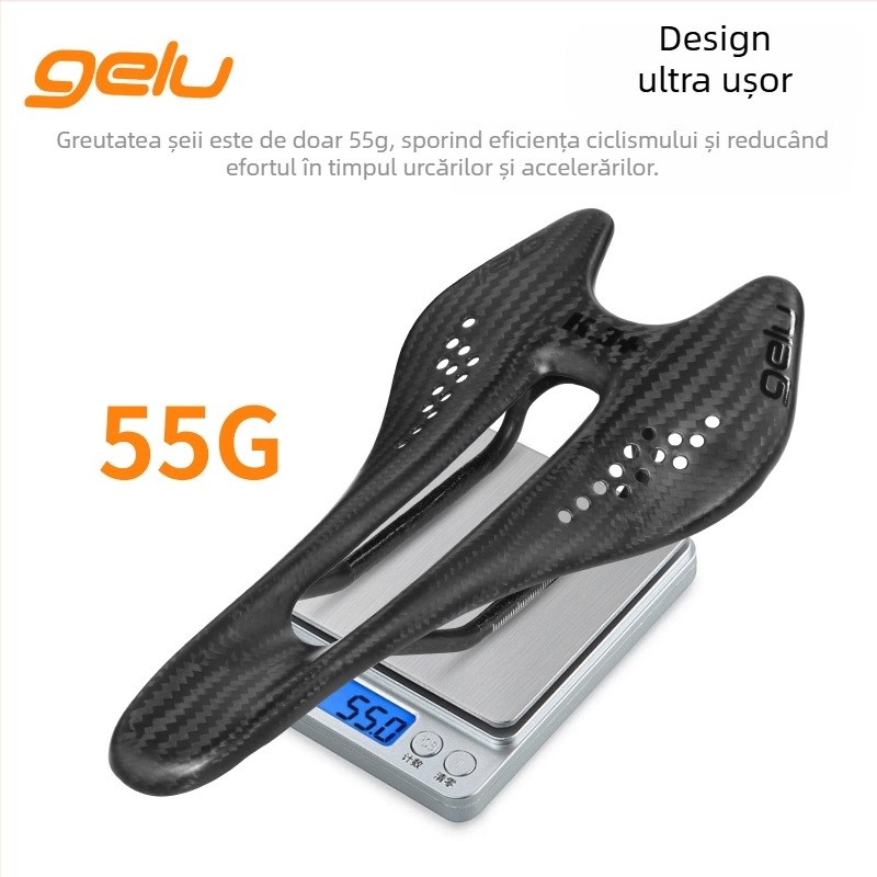 Șa de bicicletă Gelu K.3+ cu bază din fibră de carbon