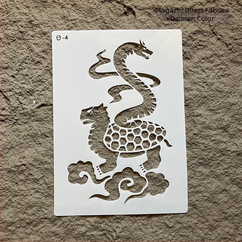 Kit DIY de Pictură cu Folie, Șablon Decupat – Vermilion Bird, Xuanwu, Azure Dragon și White Tiger; Material: Plastic; Brand: Other; Nu este importat; IP autorizat: Nu