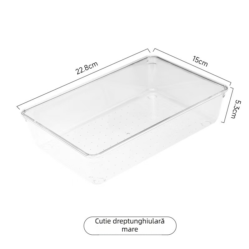 Cutie de depozitare pentru sertar, polistiren, model cu buline, 6810, capacitate 2 L