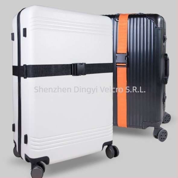 Bandă de legare a bagajelor cu bandă PP și cataramă din poliformaldehidă — construcție îngroșată, rezistență la tracțiune ridicată, lățime 50 mm