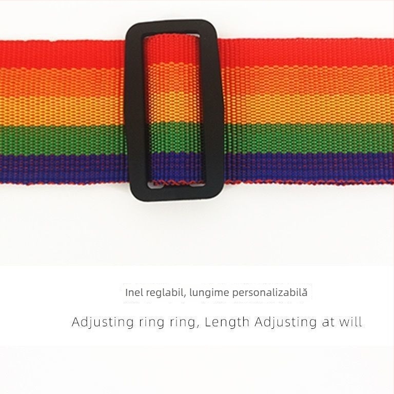 Curele transversale pentru bagaje, nylon, model în dungi, stil proaspăt și dulce, iarnă 2024