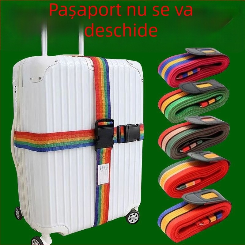 Curele transversale pentru bagaje, nylon, model în dungi, stil proaspăt și dulce, iarnă 2024