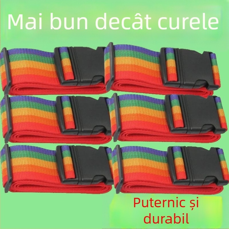 Curele transversale pentru bagaje, nylon, model în dungi, stil proaspăt și dulce, iarnă 2024