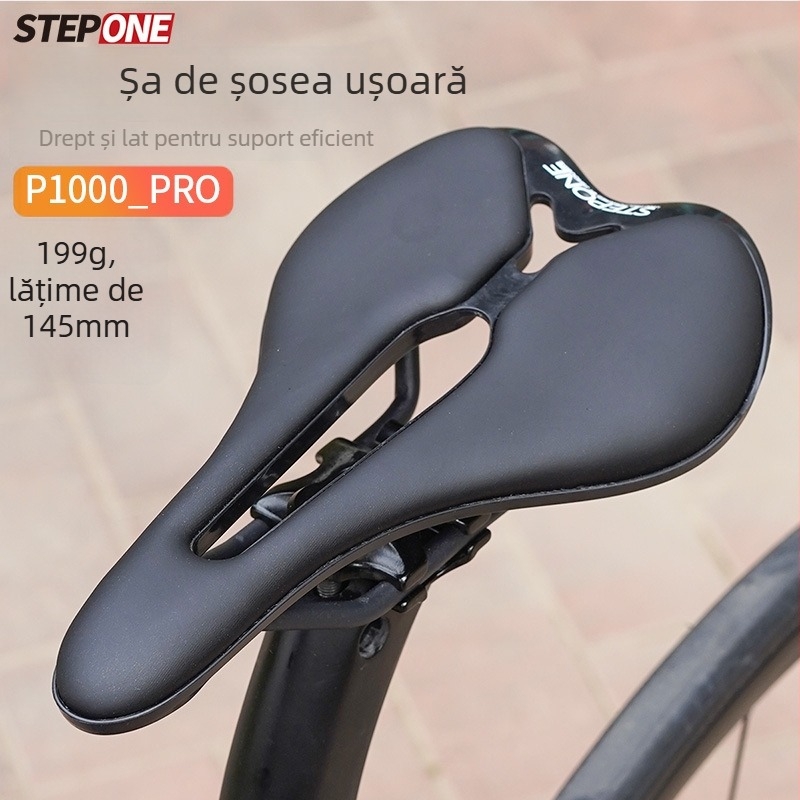 Șa de bicicletă STEPPONE, model P-1000, nylon, compatibil universal.