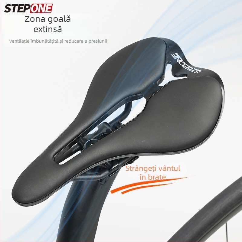 Șa de bicicletă STEPPONE, model P-1000, nylon, compatibil universal.