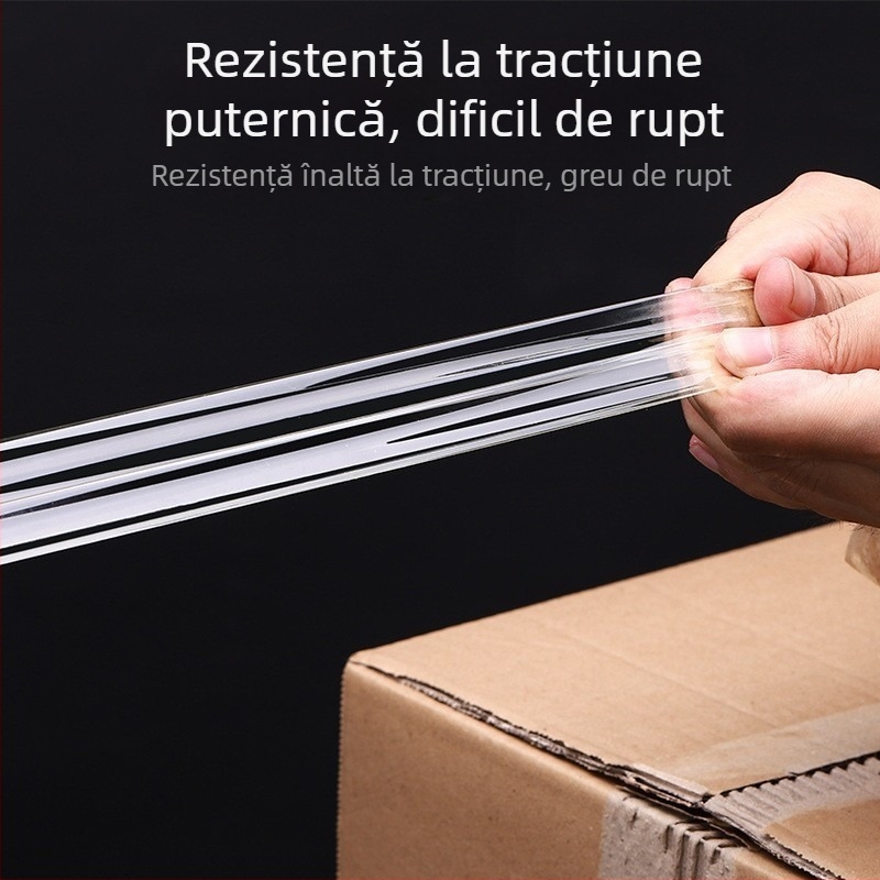 Bandă de ambalare transparentă, BOPP, 4 cm x 90 m, 52 mm, bandă de sigilare transparentă