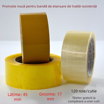 Baolifeng bandă de ambalaj, transparentă, bază BOPP, membrană de 28 μm, adeziv sensibil la presiune, viscozitate 50U, rezistență la temperatură normală