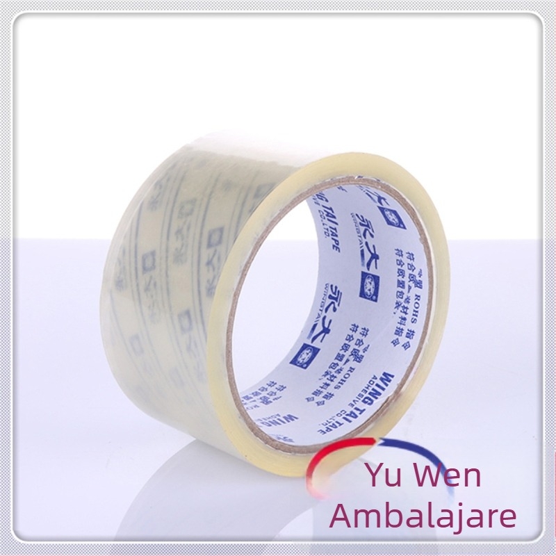 Bandă de ambalare cu substrat BOPP, transparentă, ecologică; potrivită pentru sigilarea cartonelor în birouri, școli, acasă, logistică și comerț electronic.