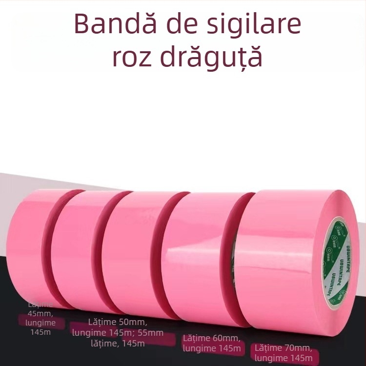 Bandă de ambalaj cu film BOPP, adeziv pe bază de apă, Seria 202402, interval de temperatură -20 până la 40°C.