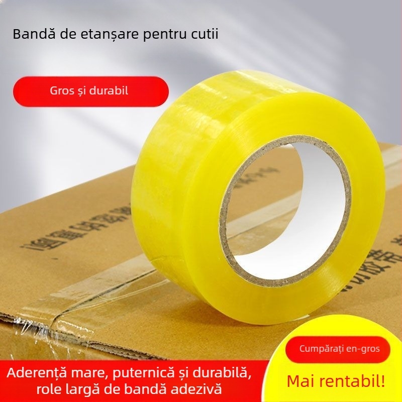 Bandă de ambalare cu film BOPP, adeziv pe bază de apă (grosime: 52; rezistență la temperaturi: -20 până la 40 °C; aderență: puternică)
