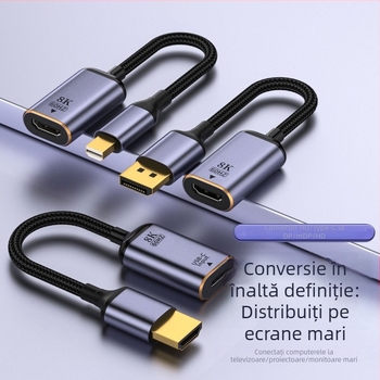 Convertor audio și video — 8K60Hz Ultra HD convertor pentru proiecția pe ecran, Model 8K60Hz Ultra HD screen projection converter, Compatibil cu laptop/desktop/TV