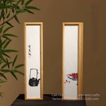 Cutie cadou din bambus pentru ceai Dahongpao, borcan mic pentru ceai, cutie din lemn goală cu design de caligrafie