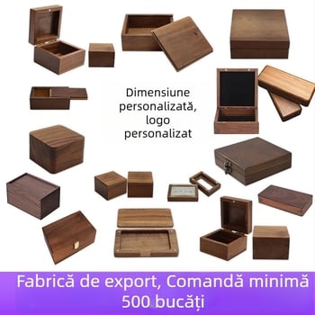 Cutie dreptunghiulară din bambus și lemn, cu capac glisant, cutie mică de depozitare, ambalaj din bambus personalizabil.