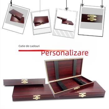 Cutie din lemn pentru ambalarea unor unelte de curățare a urechilor, cutie din lemn cu PVC, ambalaj gata de utilizare pentru unelte de curățare a urechilor