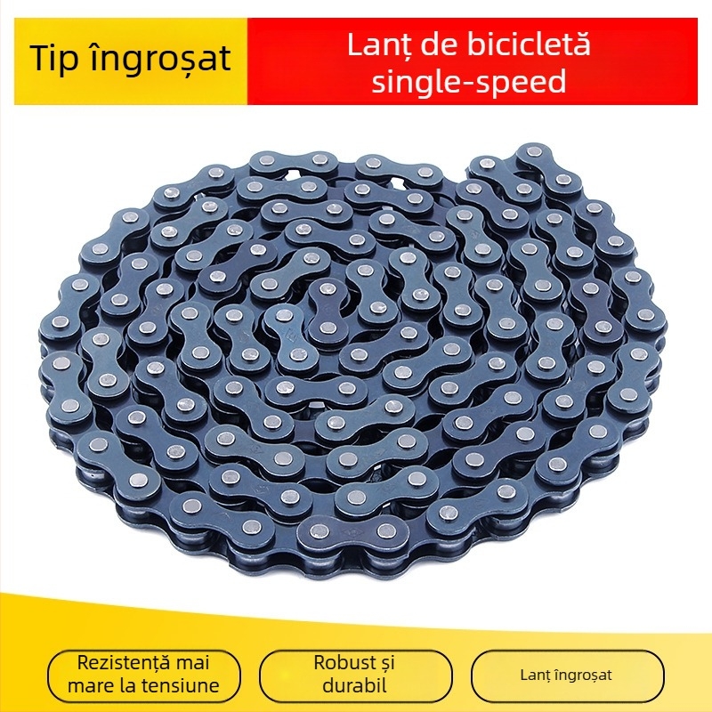 Lanț pentru bicicletă Red Star, single speed, oțel, lungime 1,4 m, 114 zale