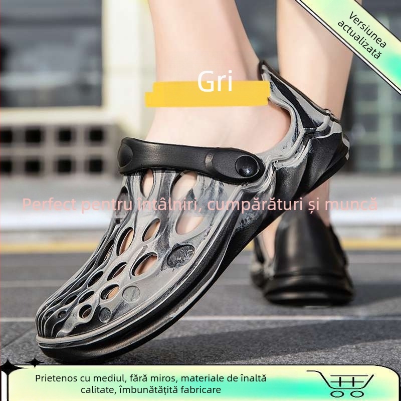 Sandale Baotou pentru bărbați din EVA - respirante, antiderapante, cu închidere slip-on