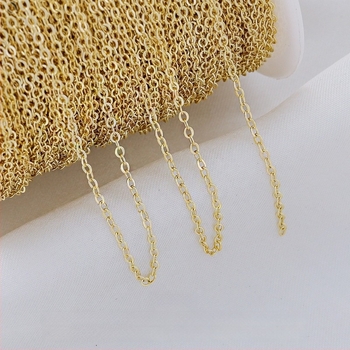 Mr. Habitual Lanț O-link din cupru – electroplacat, lanț subțire de extensie pentru colier DIY