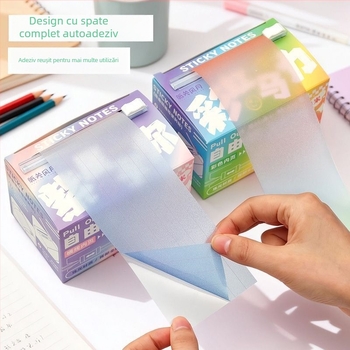 Zi yi Note adezive cu deschidere glisantă, 6 pagini interne, ambalaj de bază