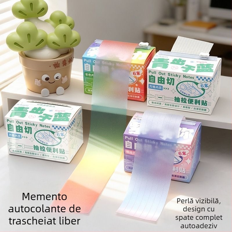 Zi yi Note adezive cu deschidere glisantă, 6 pagini interne, ambalaj de bază