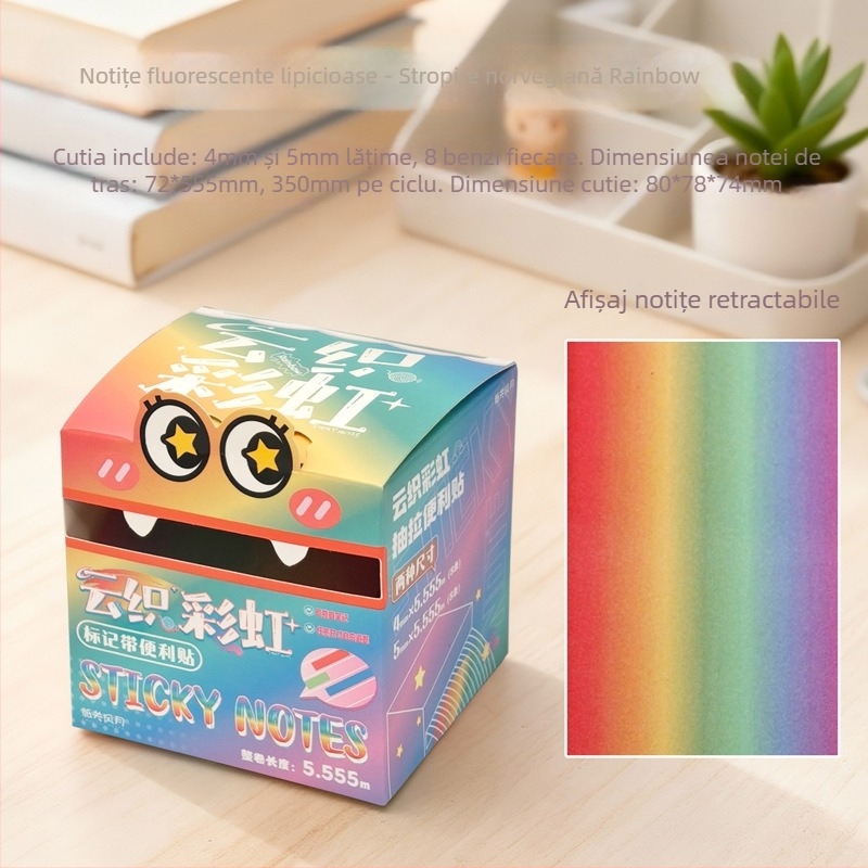 Zi yi Note adezive cu deschidere glisantă, 6 pagini interne, ambalaj de bază