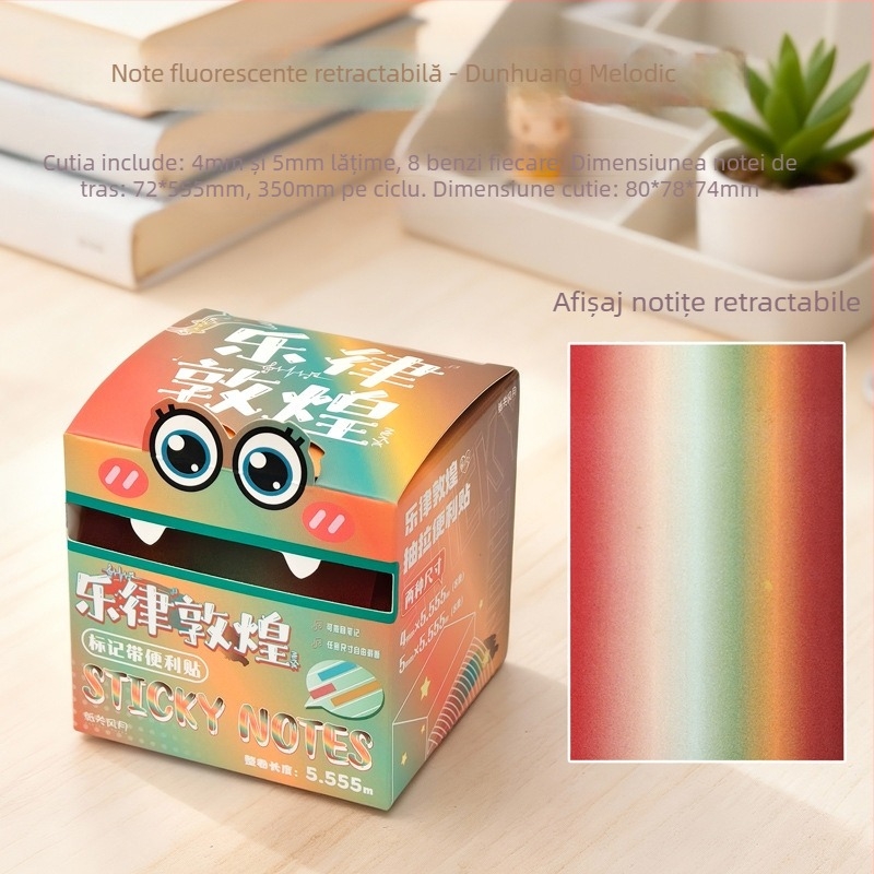 Zi yi Note adezive cu deschidere glisantă, 6 pagini interne, ambalaj de bază