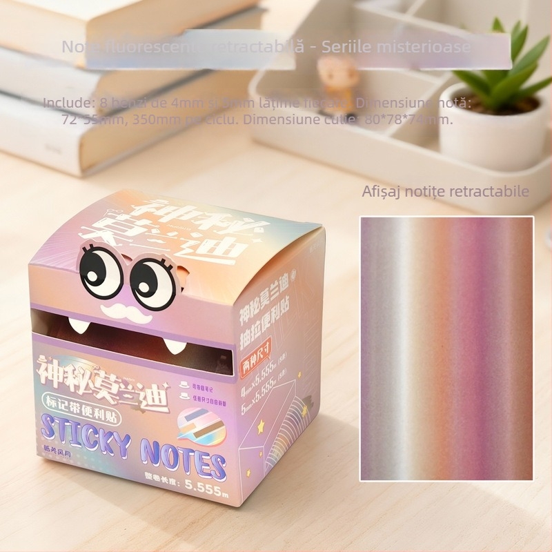 Zi yi Note adezive cu deschidere glisantă, 6 pagini interne, ambalaj de bază