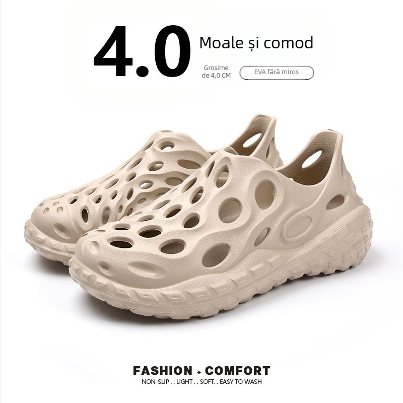 Sandale bărbați din EVA cu vârf închis, respirante, antiderapante, pentru activități în aer liber