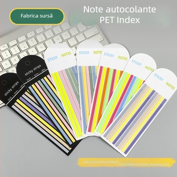 Etichete de index PET transparente, ultra-subțiri, pentru clasificarea elevilor, autoadezive, 20 de foi