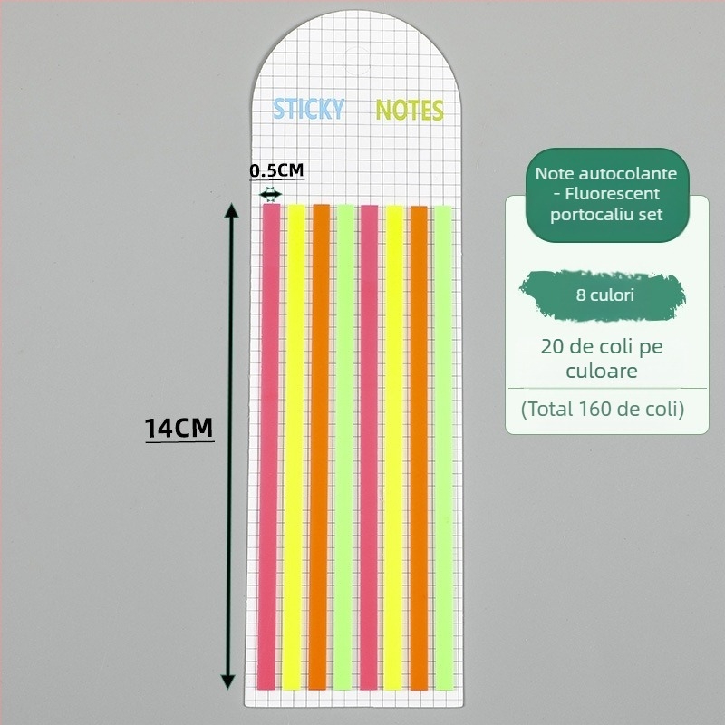 Etichete de index PET transparente, ultra-subțiri, pentru clasificarea elevilor, autoadezive, 20 de foi