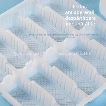 Cutie de ambalare pentru găluște chinezești cu 10 compartimente, de unică folosință, din PP, potrivită pentru congelare, pentru găluște și rulouri de primăvară