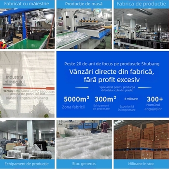 Cutie de ambalare pentru fructe, din PET, cu găuri și capac, capacitate 125 g