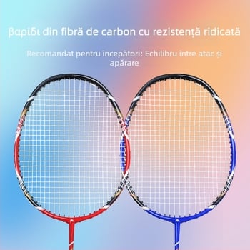 Set cu două rachete de badminton Selphy/Xuanfei, cadru din aliaj de aluminiu, șnururi din nylon, greutate 95–100 g, rigiditate a tijelor: medie