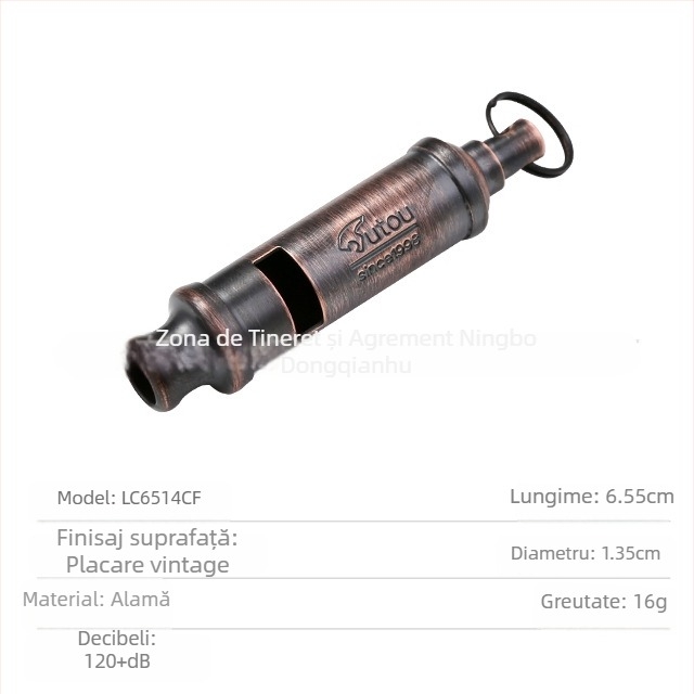 Fluier cu cap de tigru din cupru - HUTOU, Fluier, Fără logo, Fără personalizare