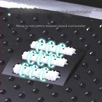 Taburet de picioare pentru birou, bază cu cinci roți, din plastic, masaj și funcție de ridicare, pentru copii, adulți și persoane în vârstă
