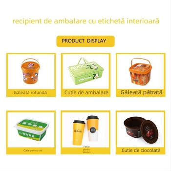Pahar din plastic reutilizabil cu film interior, pai de 3D, capac, imprimare UV, model GJ-112, personalizare la comandă
