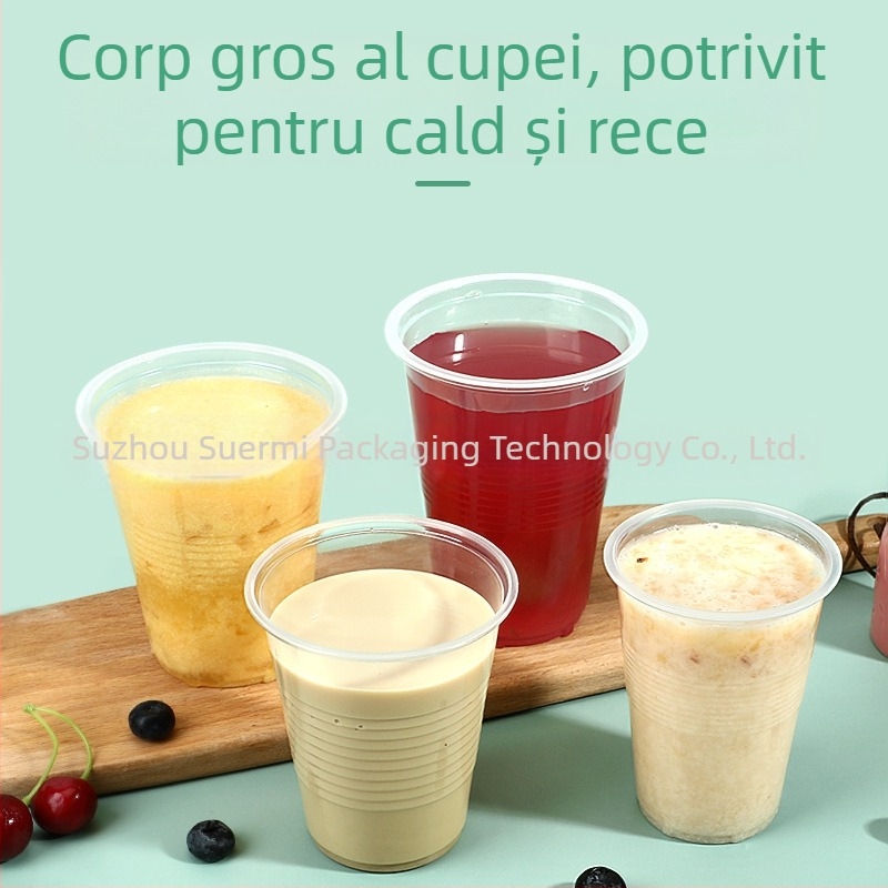 Pahar de unică folosință din PP, transparent, 250 ml, pentru catering, cu design îngroșat, degradabil