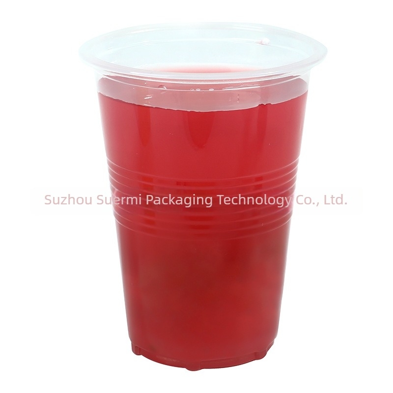 Pahar de unică folosință din PP, transparent, 250 ml, pentru catering, cu design îngroșat, degradabil