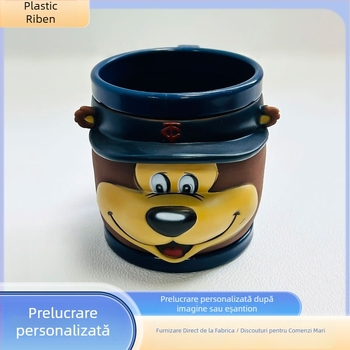 Cupe personalizabile din PP, 480 ml, design cartoon, turnare prin injecție + emailare, grosime perete 3–5 mm