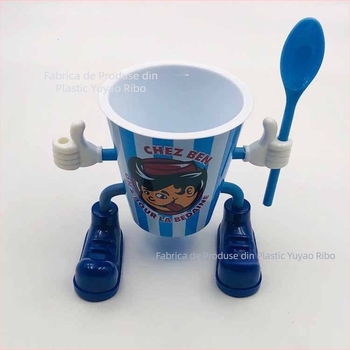 Cupă din plastic pentru înghețată cu design de fată desen animat (Tehnică de serigrafie; Personalizare disponibilă; Logo imprimat; Ambalare: cupă; Model: seria B)