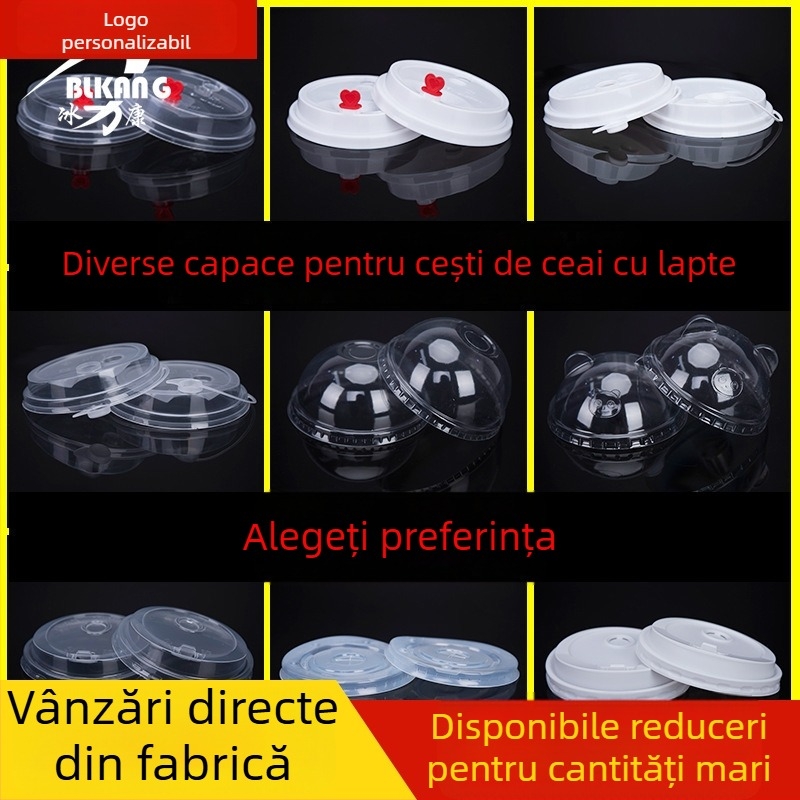 Capac de 90 mm pentru bubble tea, unică folosință, PP turnat prin injecție, formă sferică